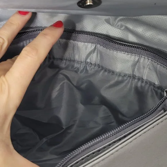 Matis Paris Women's Gray Adjustable Beauty Expert Little Purse Bag Pockets - Picture 4 of 12